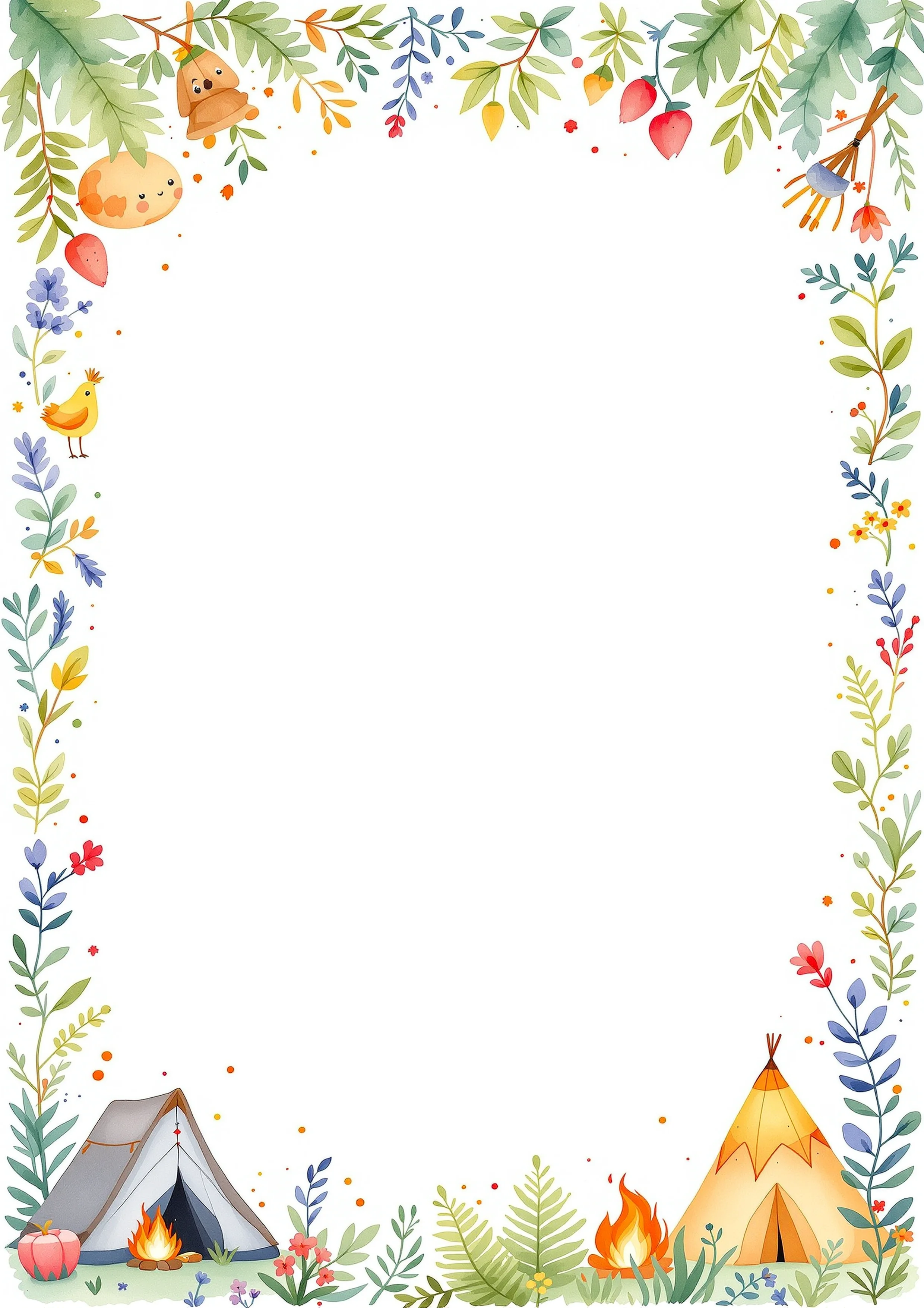 Camp Firelight Chore Chart - printable summer-vacation chore chart