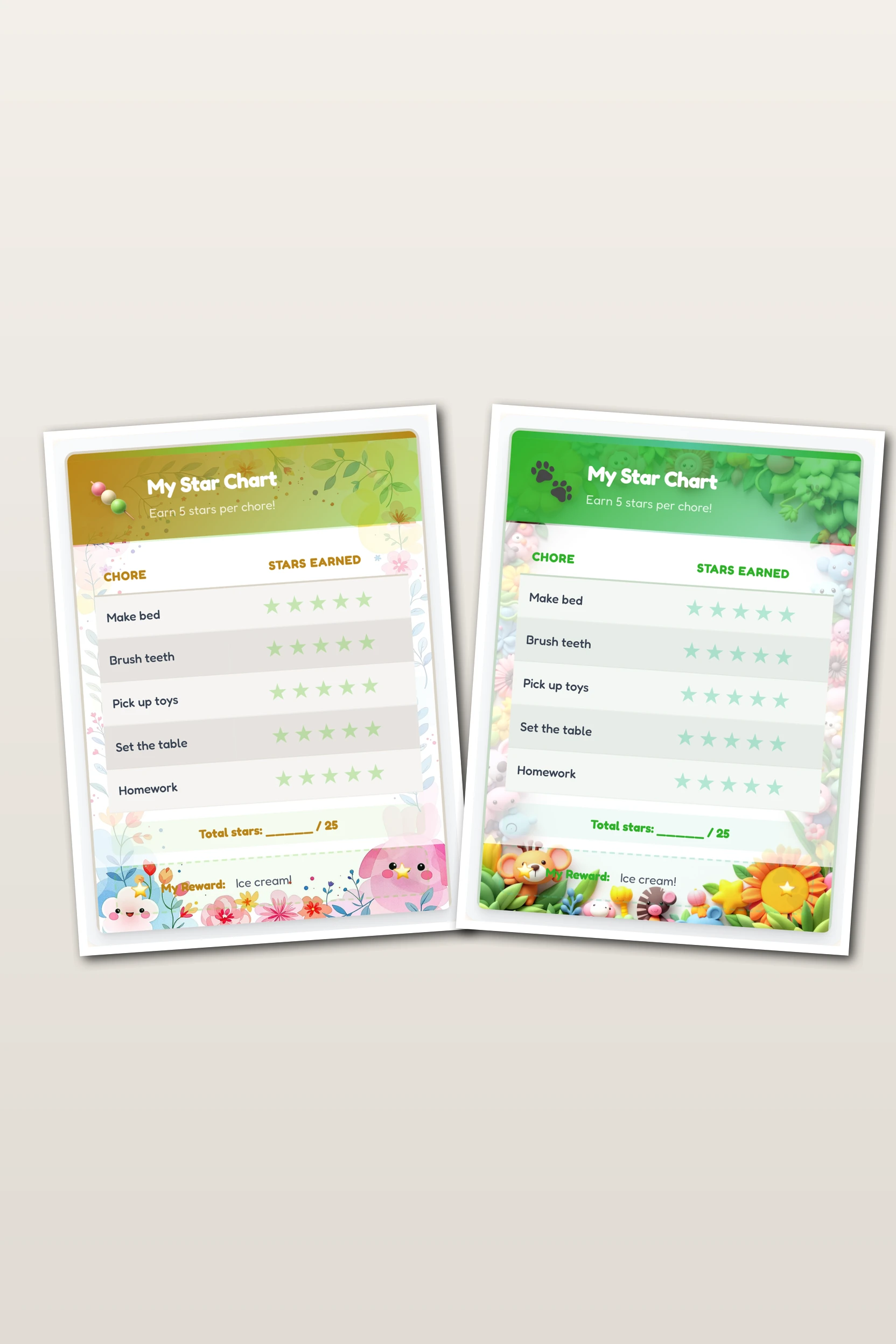 Tablas de Tareas para Niños de 3 Años: Construyendo Independencia Paso a Paso