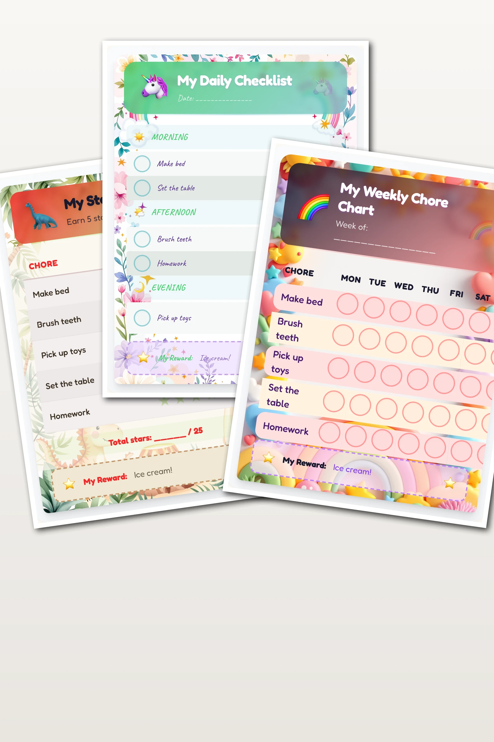 Tablas de tareas para niños de 5 años: Del ayudante al responsable independiente