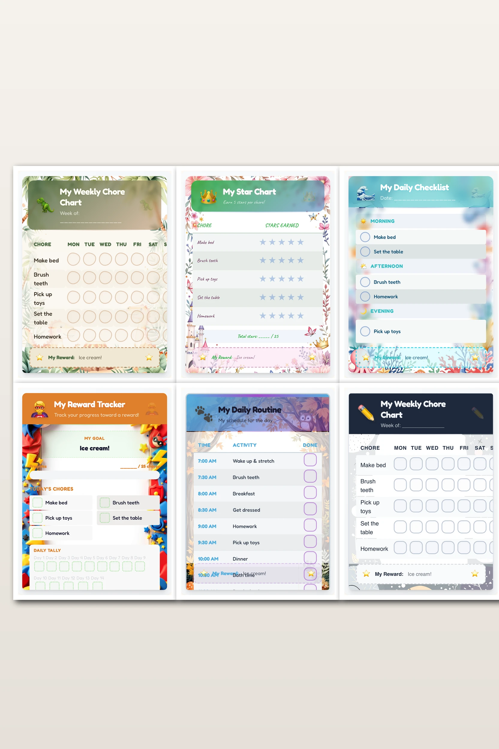 पारिवारिक काम चार्ट सिस्टम: हर उम्र के लिए उचित वितरण