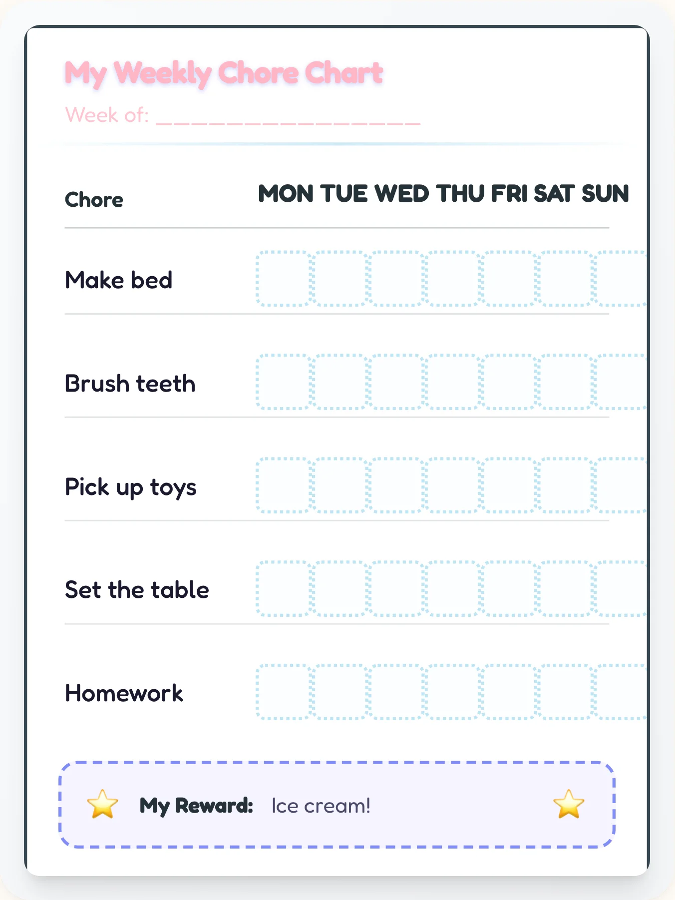 Anime Chalkboard Chore Chart - printable anime chore chart