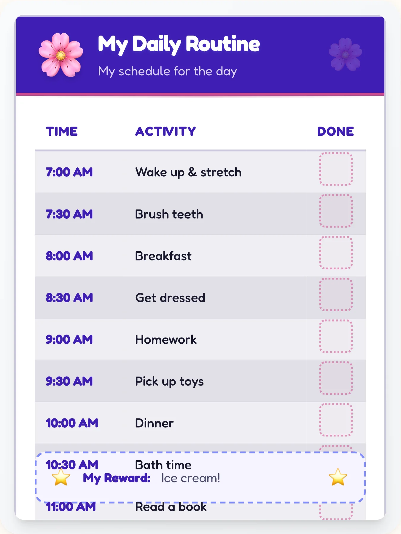 Peaceful Anime Flow Chart - printable anime chore chart