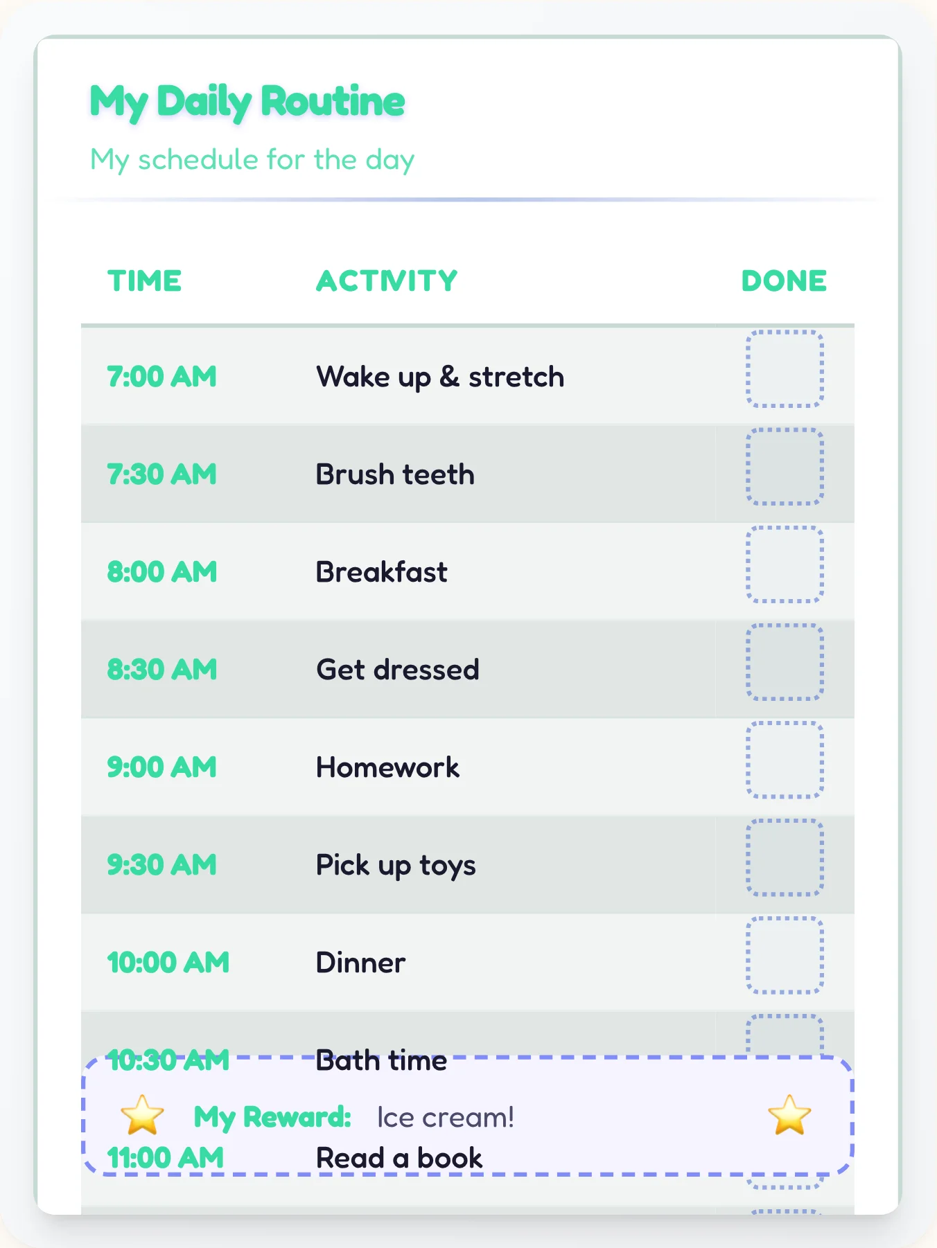 Dainty Anime Flow Chart - printable anime chore chart