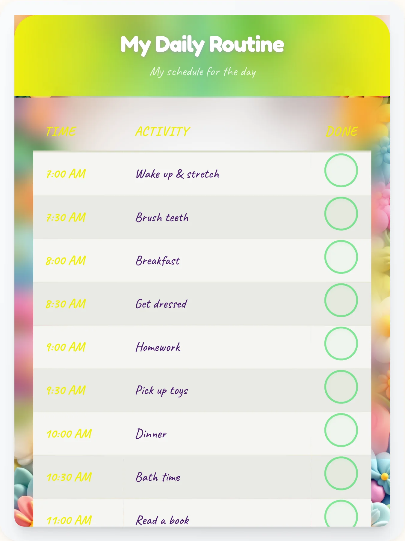 Lively Fairy Flow Chart - printable fairy chore chart