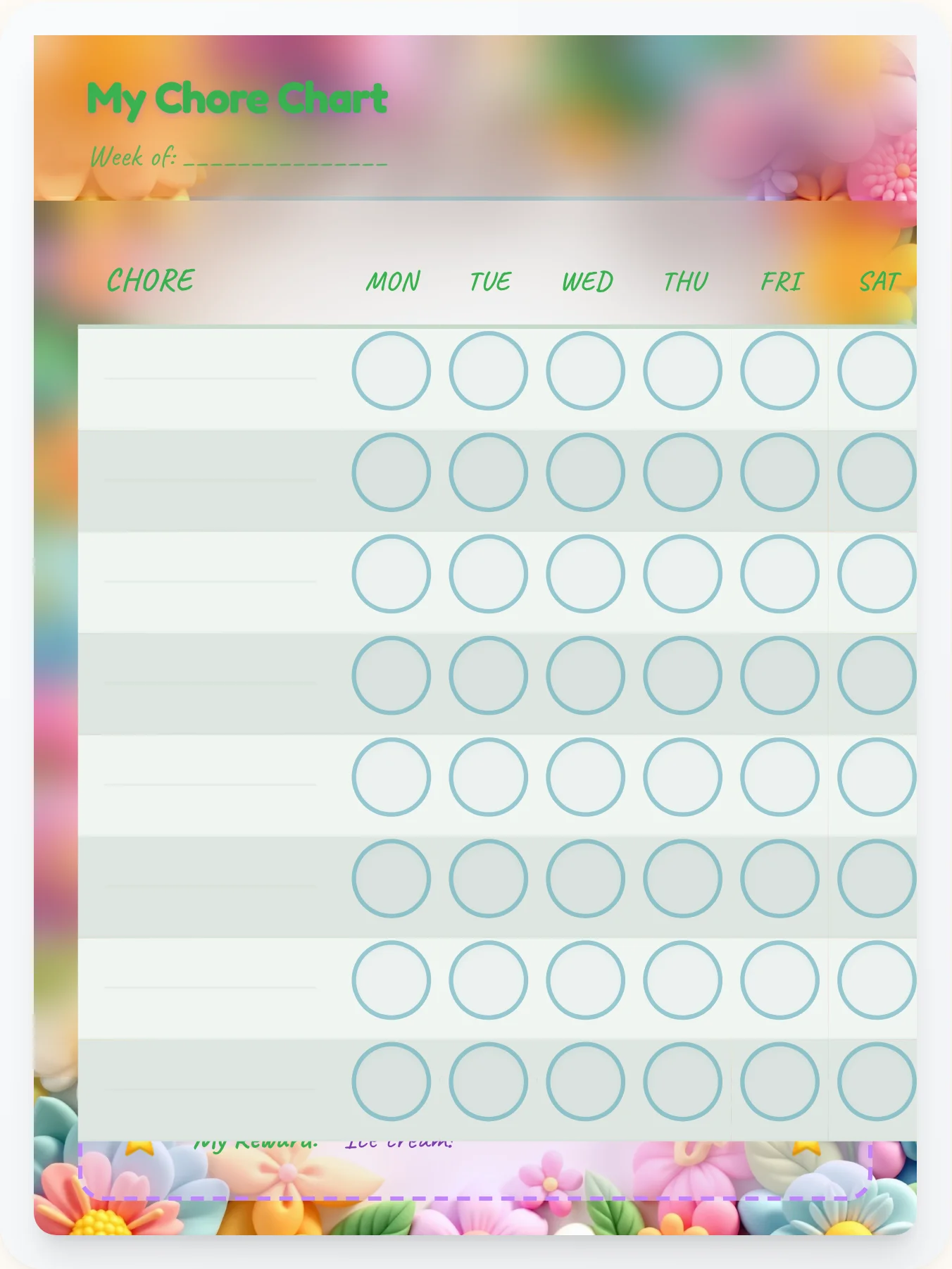 Warm Fairy Blank Canvas - printable fairy chore chart