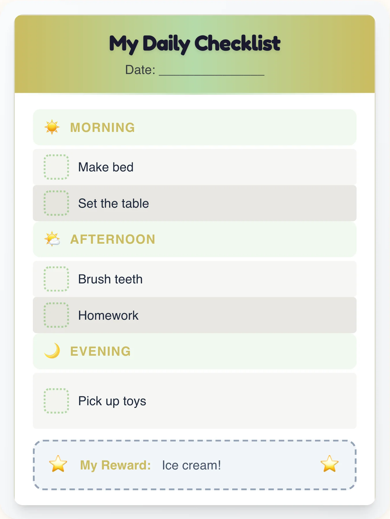 Jolly Geeks Checklist - printable geeks chore chart