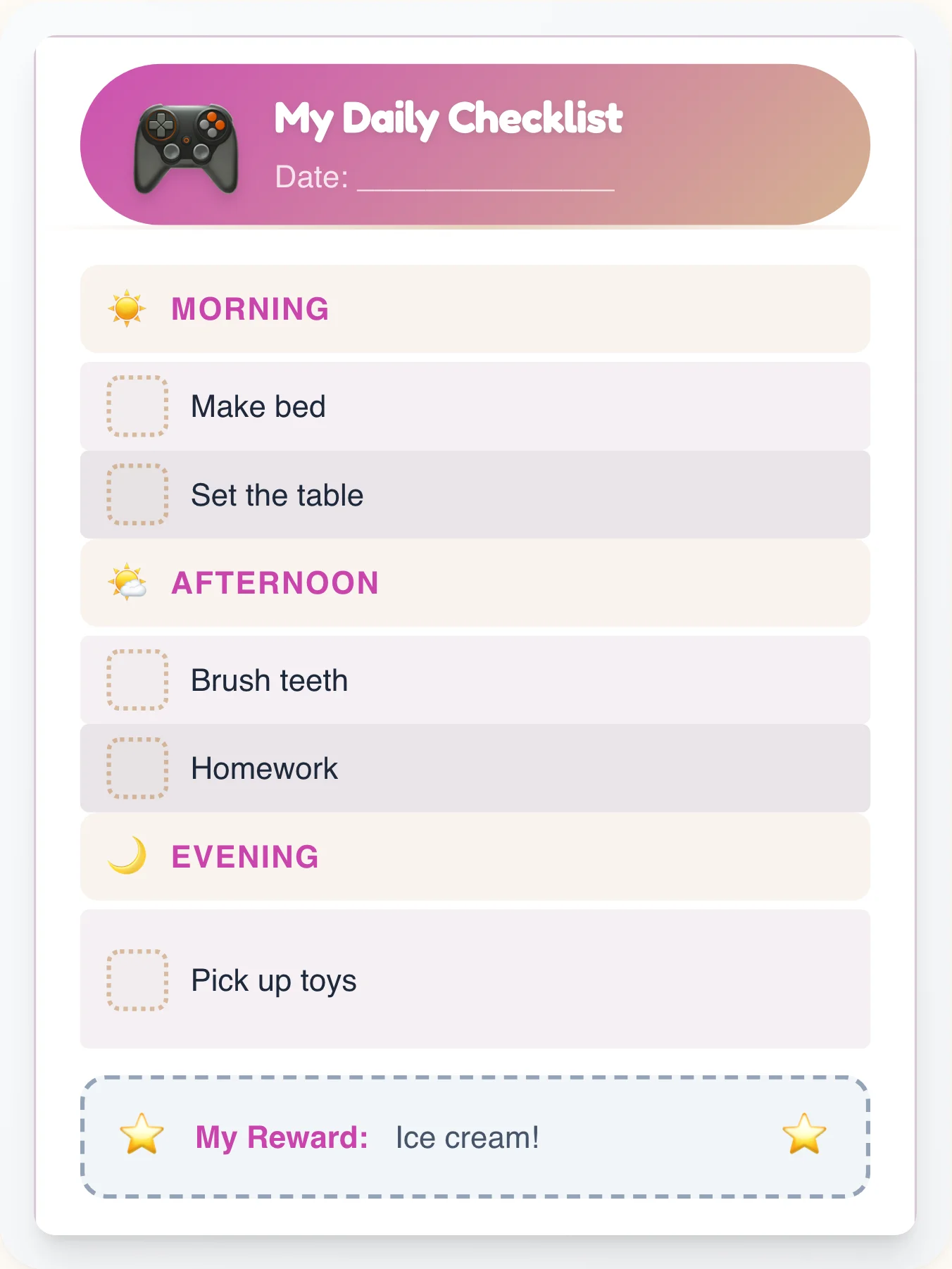 Bold Geeks Daily Planner - printable geeks chore chart