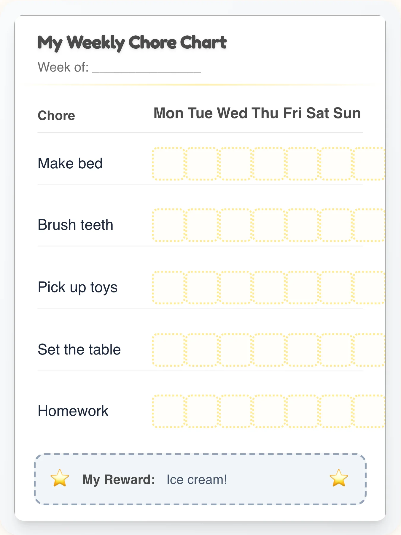 Dev Notebook Chore Chart - printable geeks chore chart