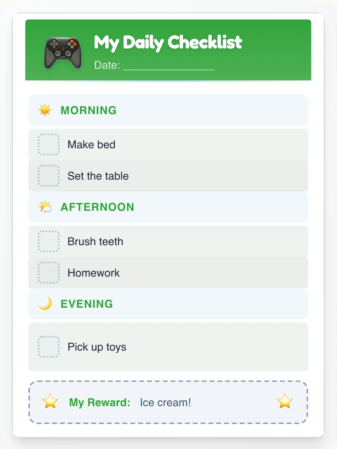 Hazy Geeks Daily Planner - printable geeks chore chart