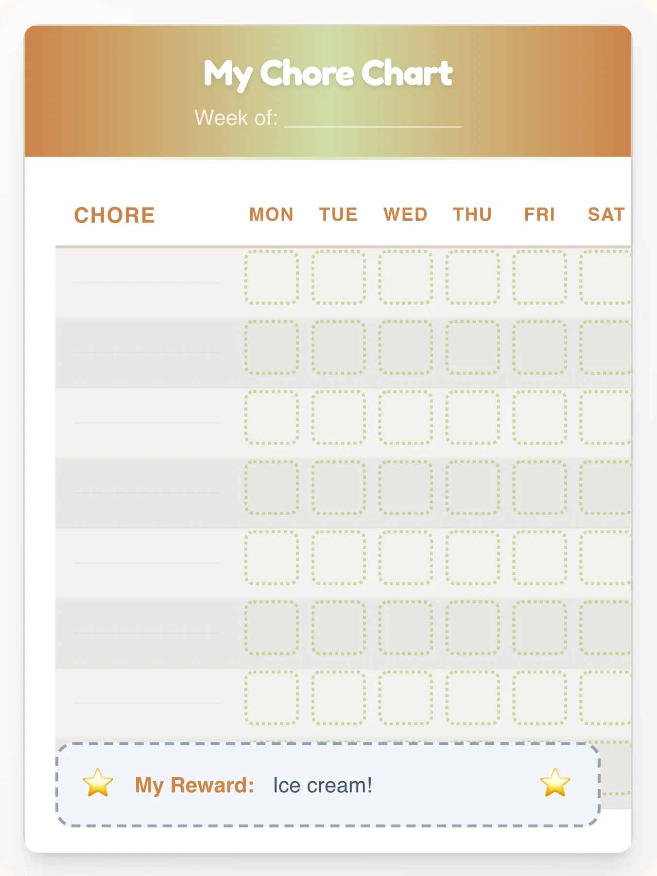Fresh Geeks Custom Chart - printable geeks chore chart