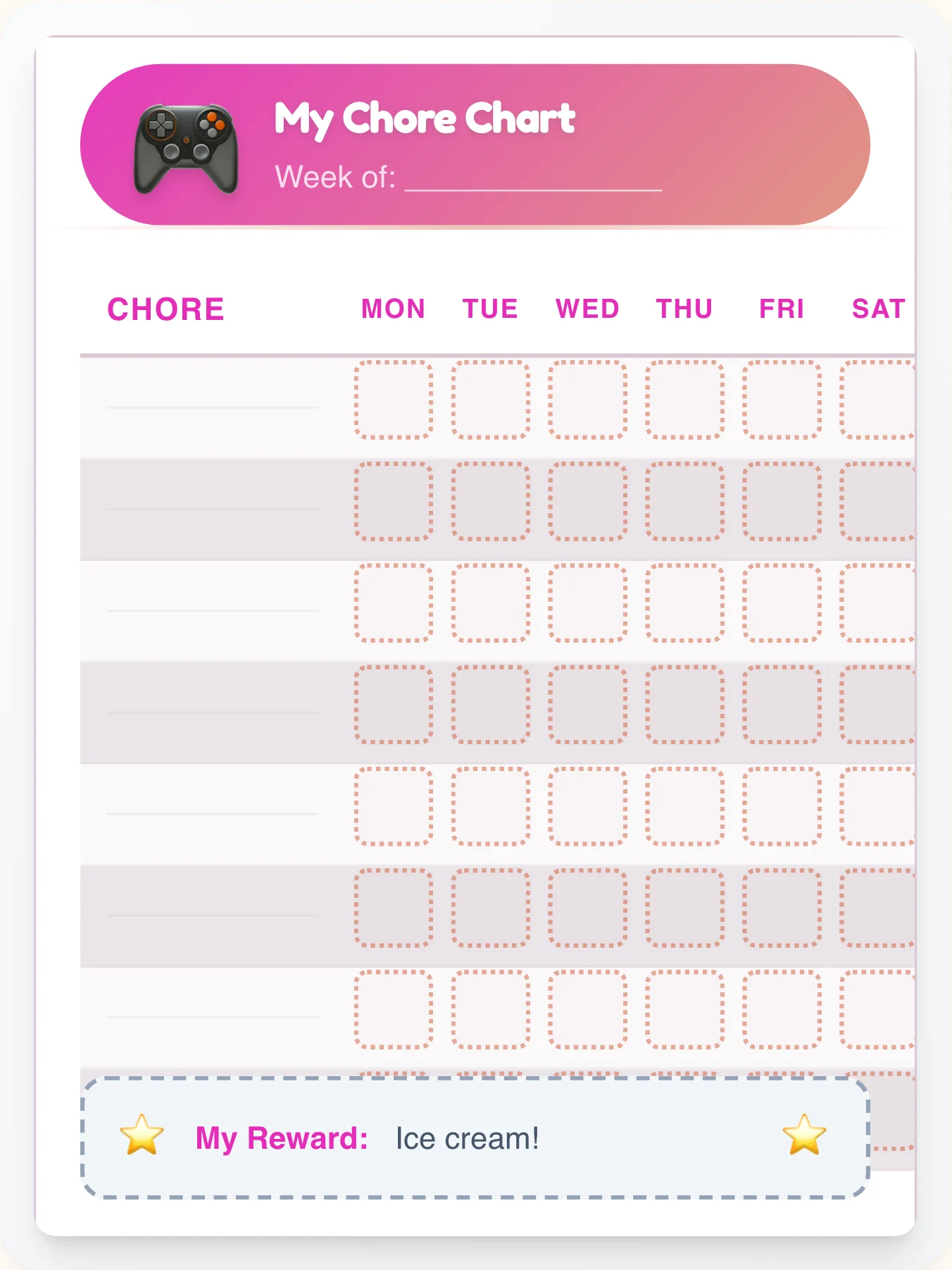 Bold Geeks Open Template - printable geeks chore chart