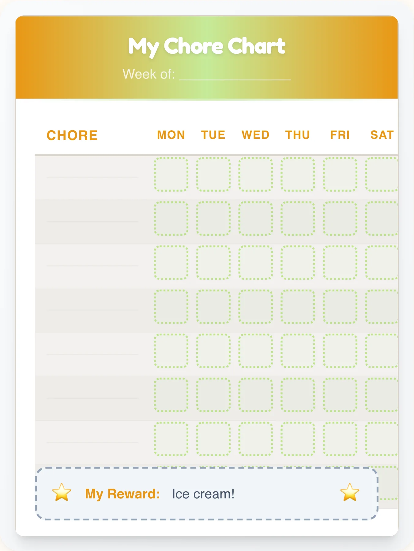 Golden Geeks Free Form - printable geeks chore chart