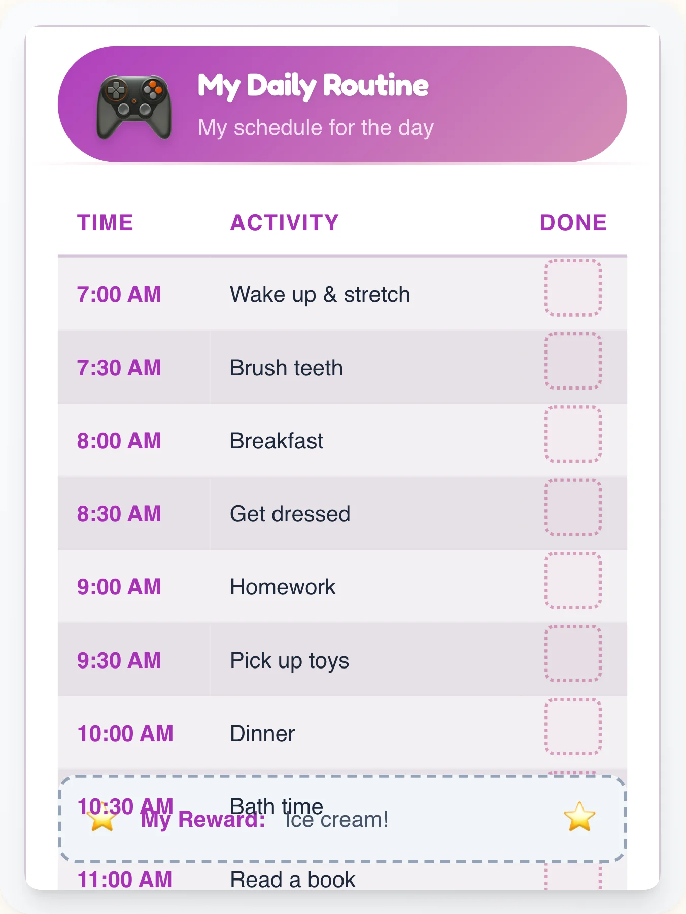 Vibrant Geeks Schedule Chart - printable geeks chore chart