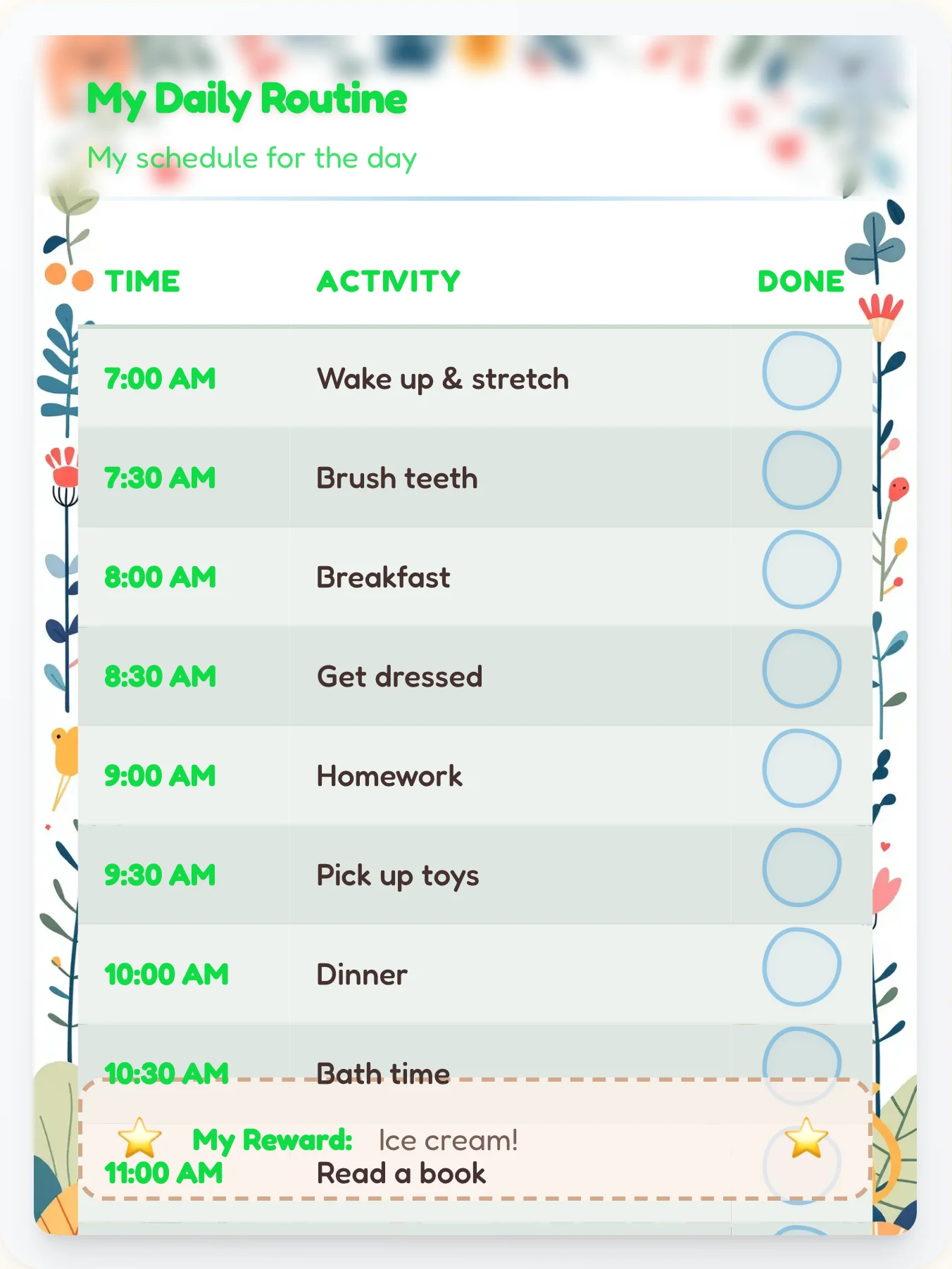 Zen Pets Flow Chart - printable pets chore chart