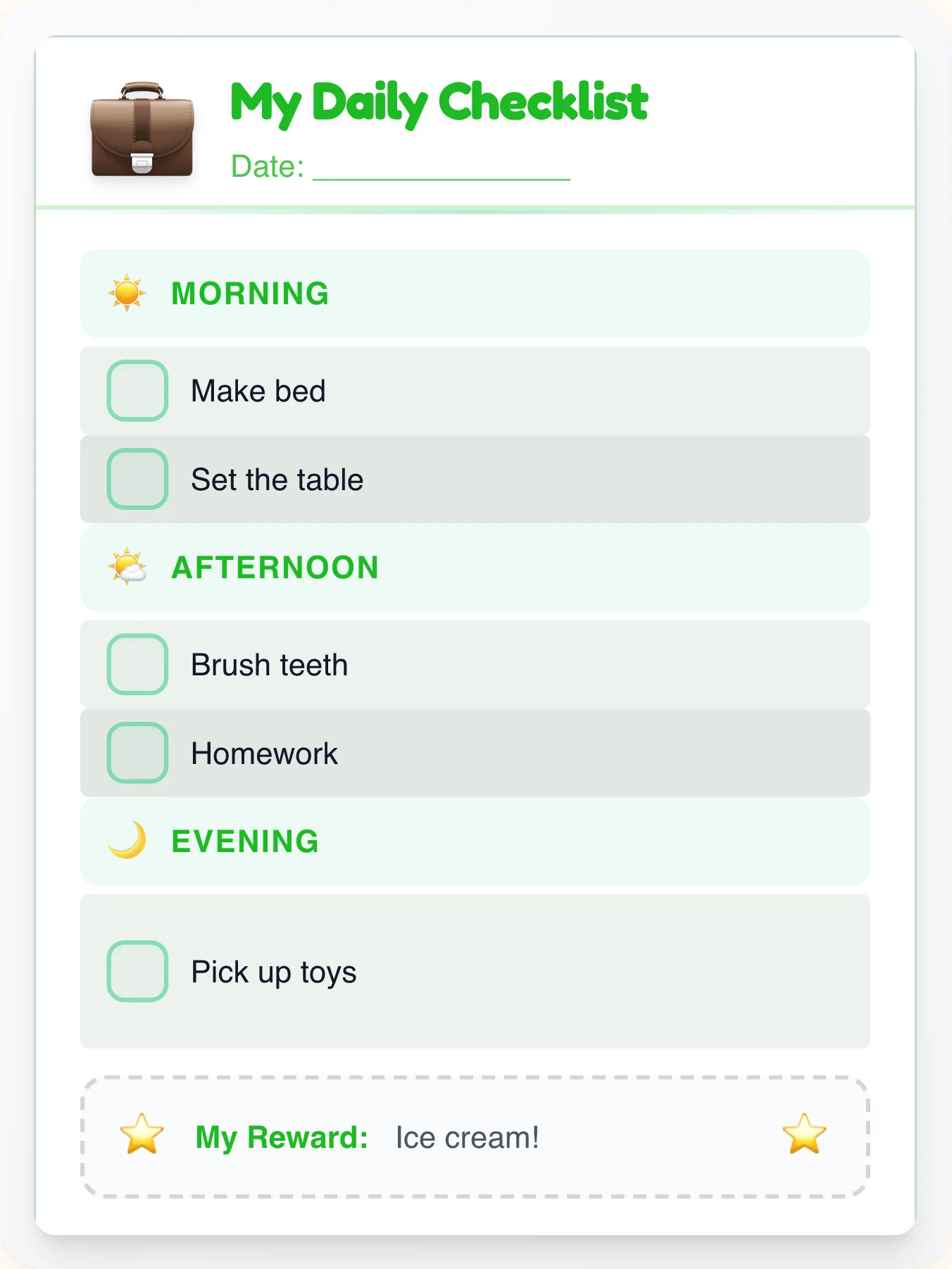 Vivid Professional Daily Log - printable professional chore chart