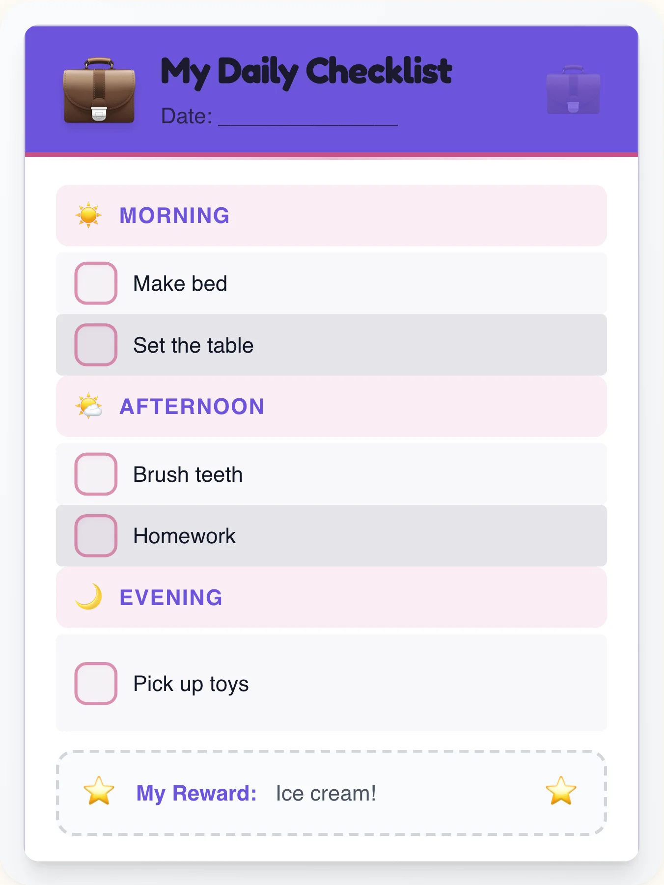 Peaceful Professional To-Do Chart - printable professional chore chart