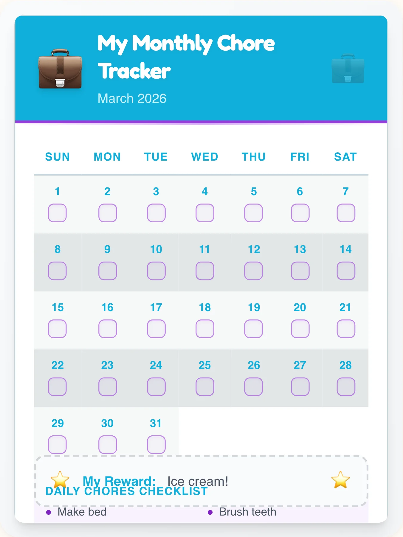 Inspiring Professional Calendar Board - printable professional chore chart