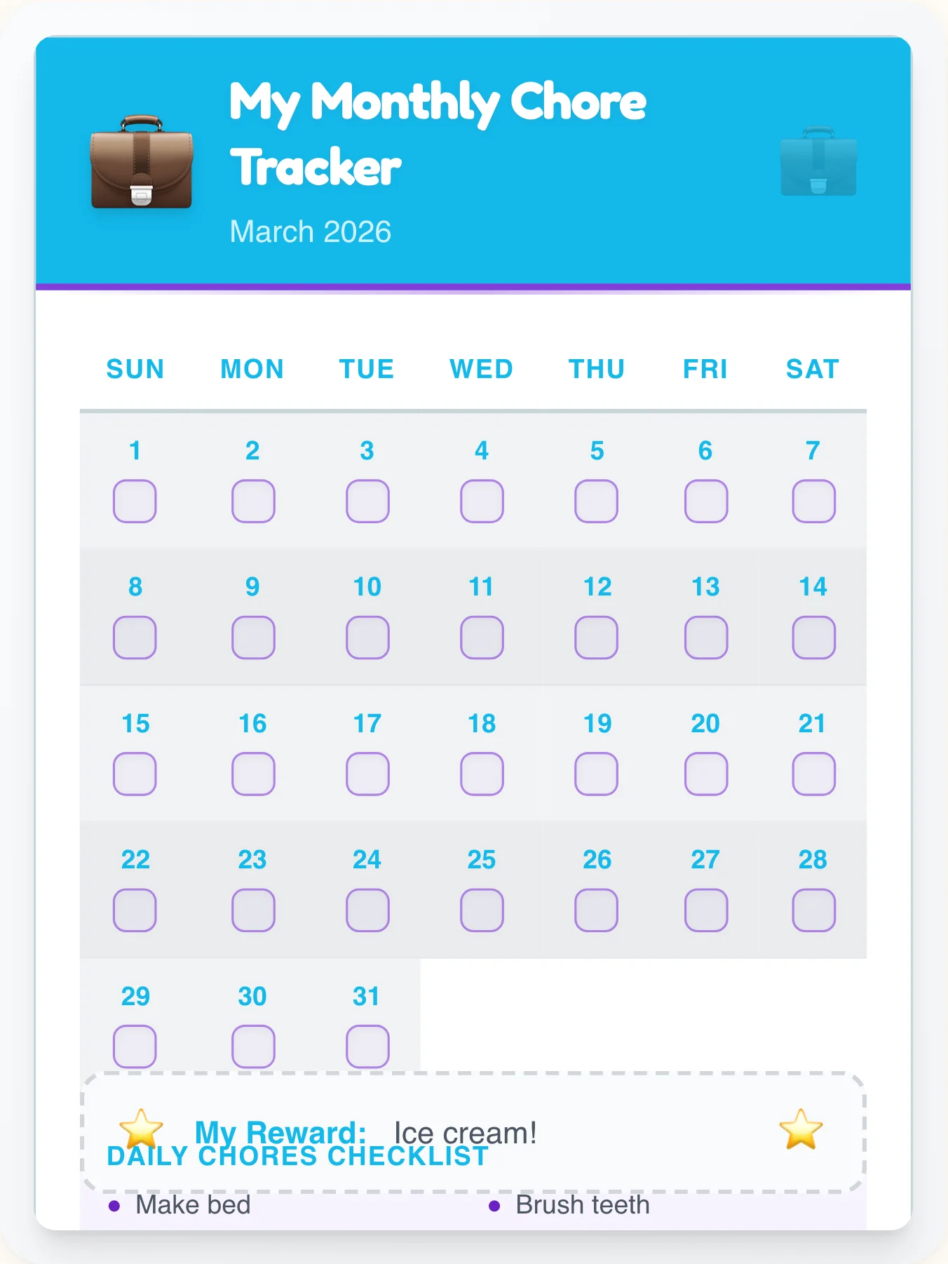 Inspiring Professional Calendar Board - printable professional chore chart