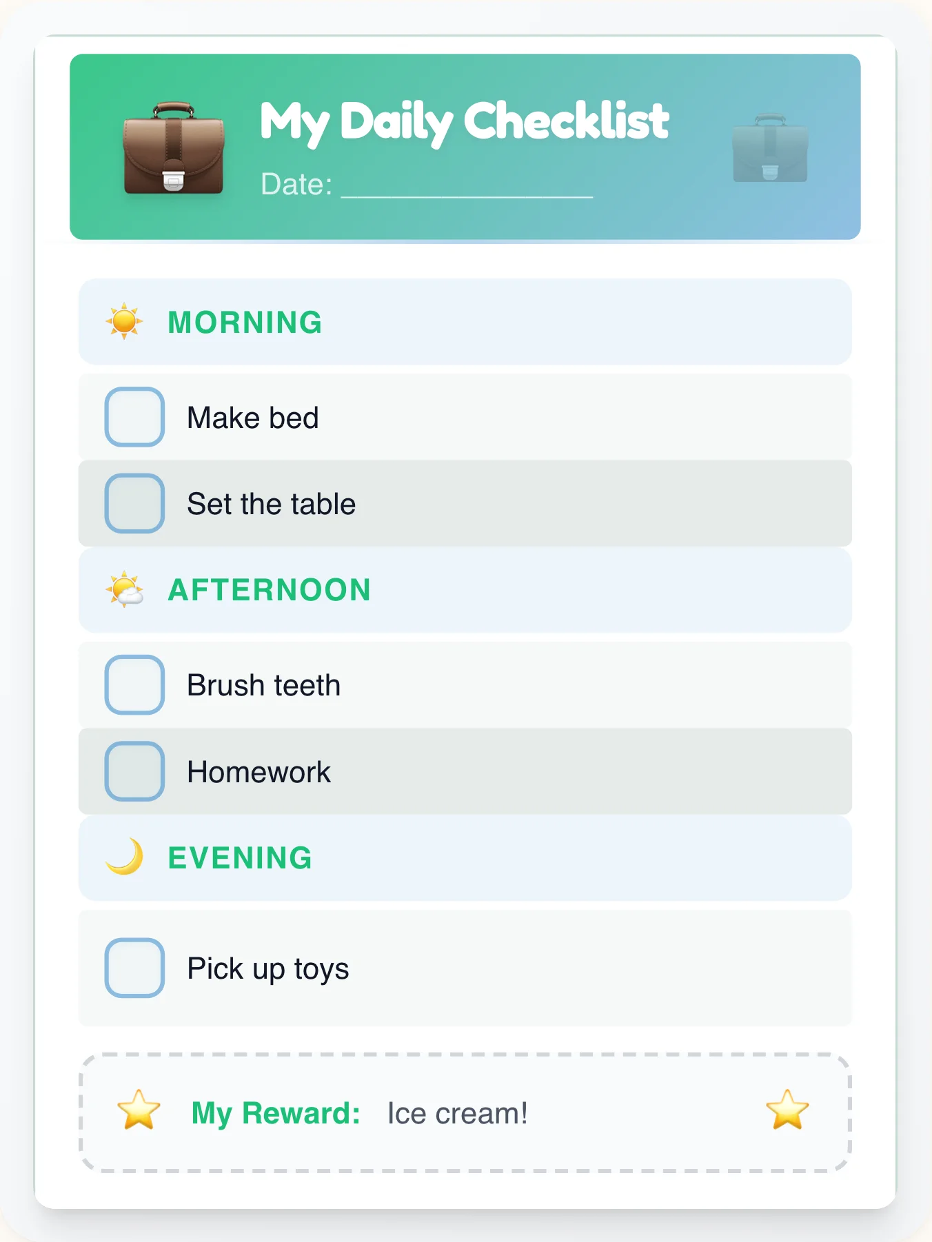Dainty Professional Daily Planner - printable professional chore chart