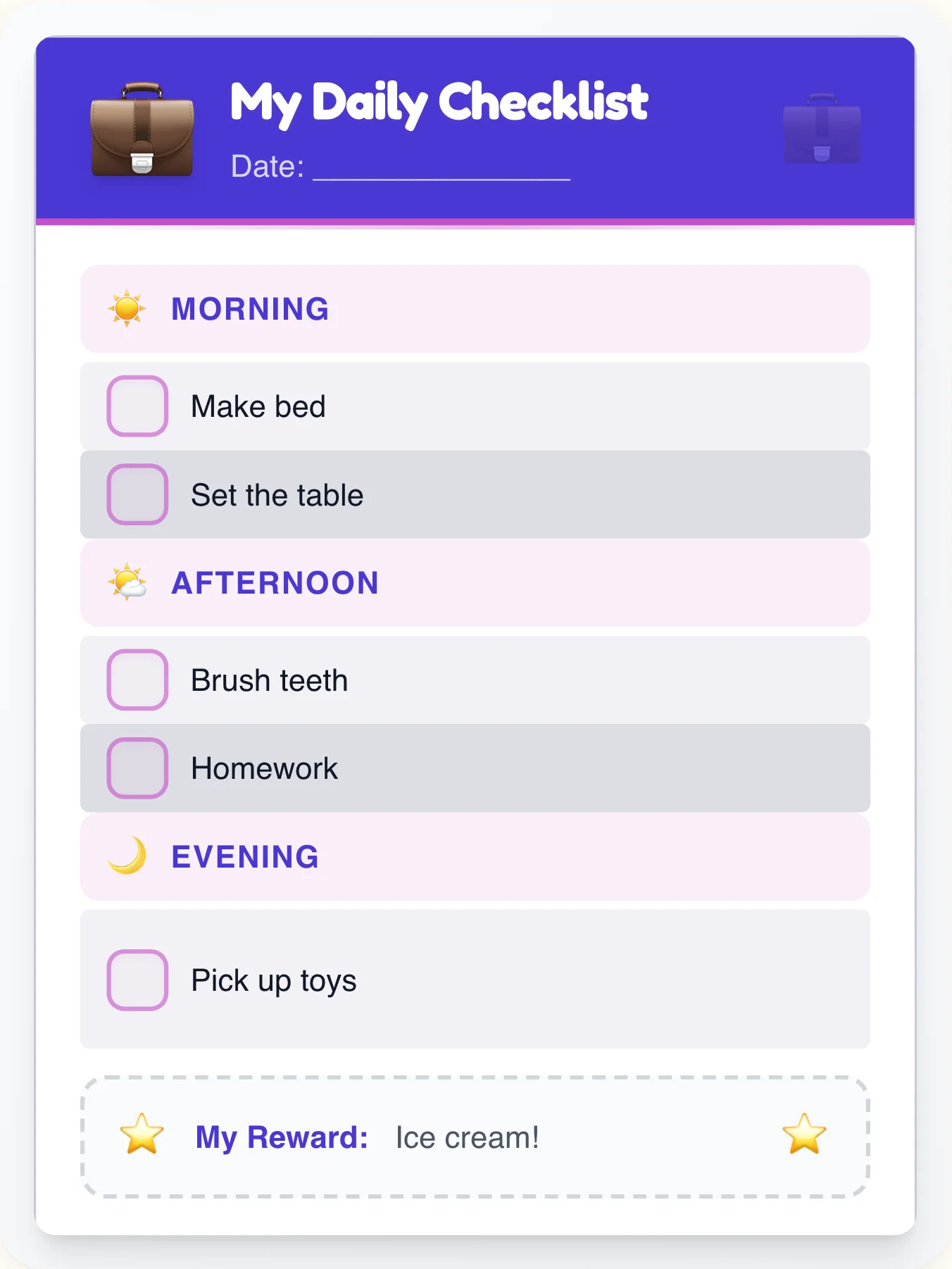 Organic Professional To-Do Chart - printable professional chore chart