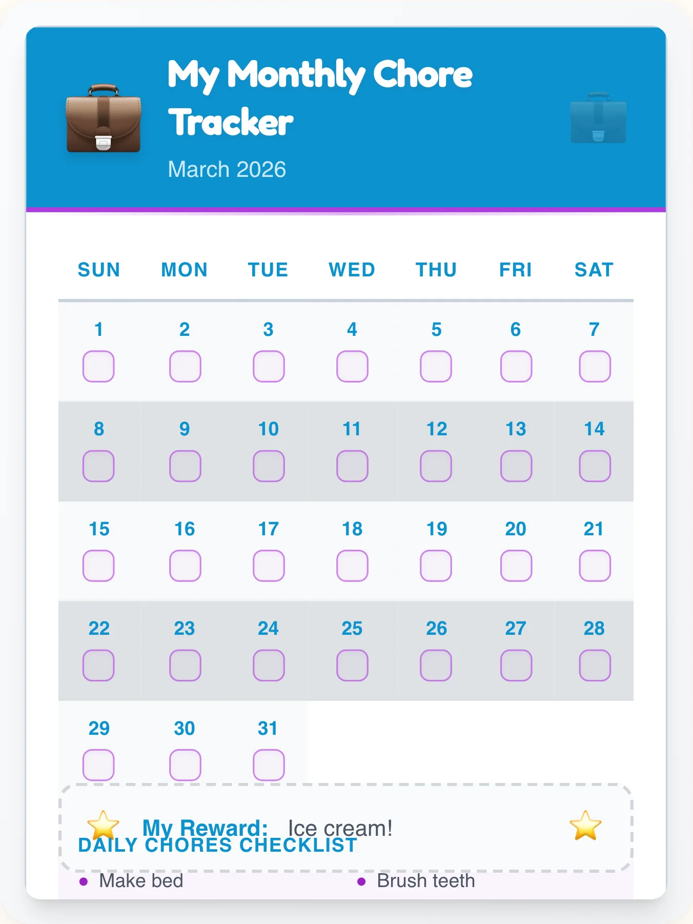 Inspiring Professional Monthly Planner - printable professional chore chart