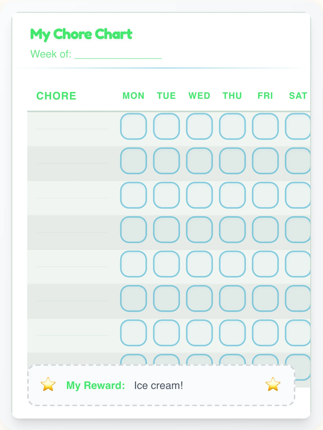 Warm Professional Custom Chart - printable professional chore chart