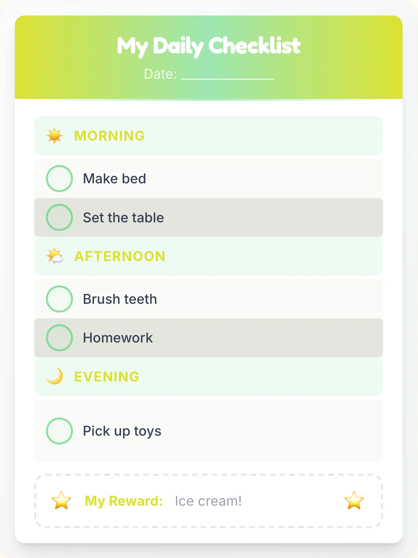 Lively Simplistic Daily Log - printable simplistic chore chart