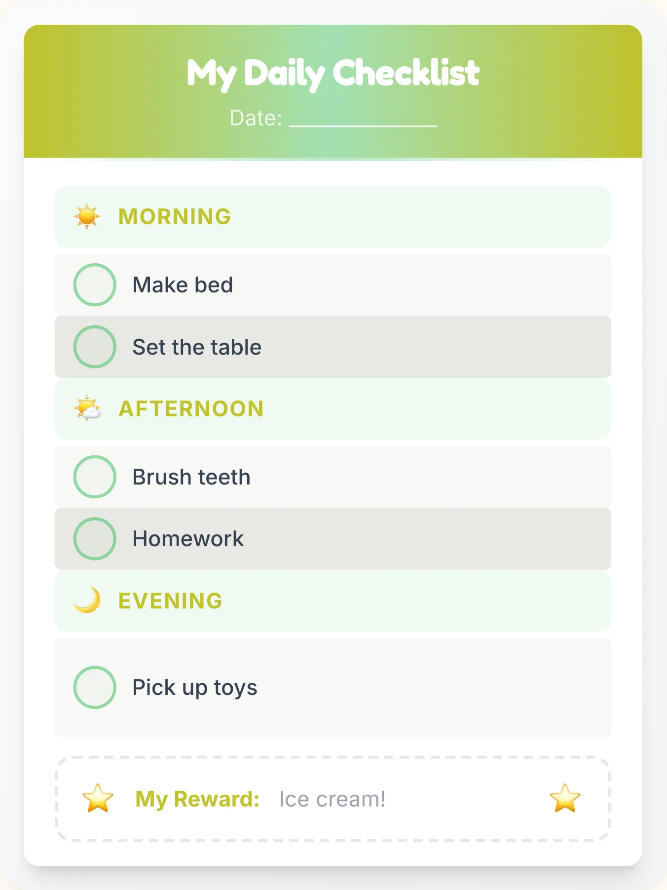 Lively Simplistic Day Tracker - printable simplistic chore chart