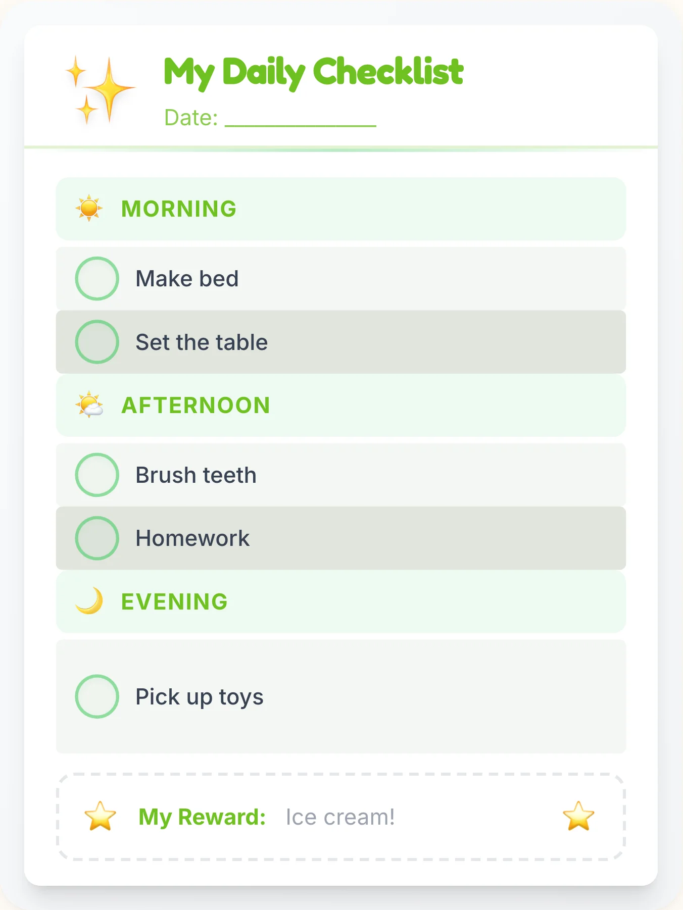 Quiet Simplistic To-Do Chart - printable simplistic chore chart